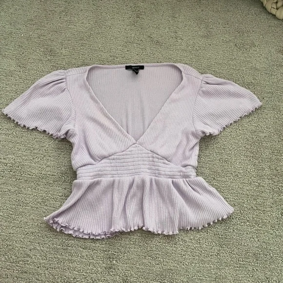 Bundle Purple Pink Blouse Corset Pastel Coquette Spring Summer Ruffle Lace Crop - Picture 6 of 8